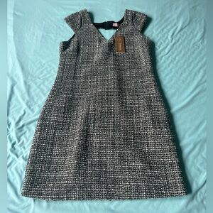 NWT Francesca's Collections Black and White Tweed Mini Dress